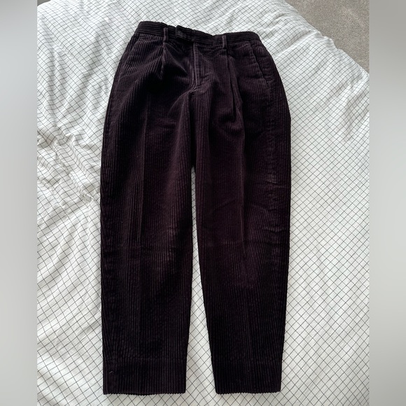 Beauty and Youth United Arrows Thick Corduroy Deep Wine Pants - Picture 1 of 8